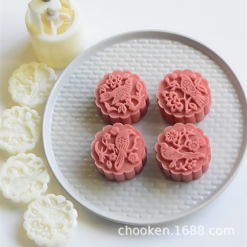 Khuôn trung thu lò xo 4 mặt chim 50g 2022(MS5)