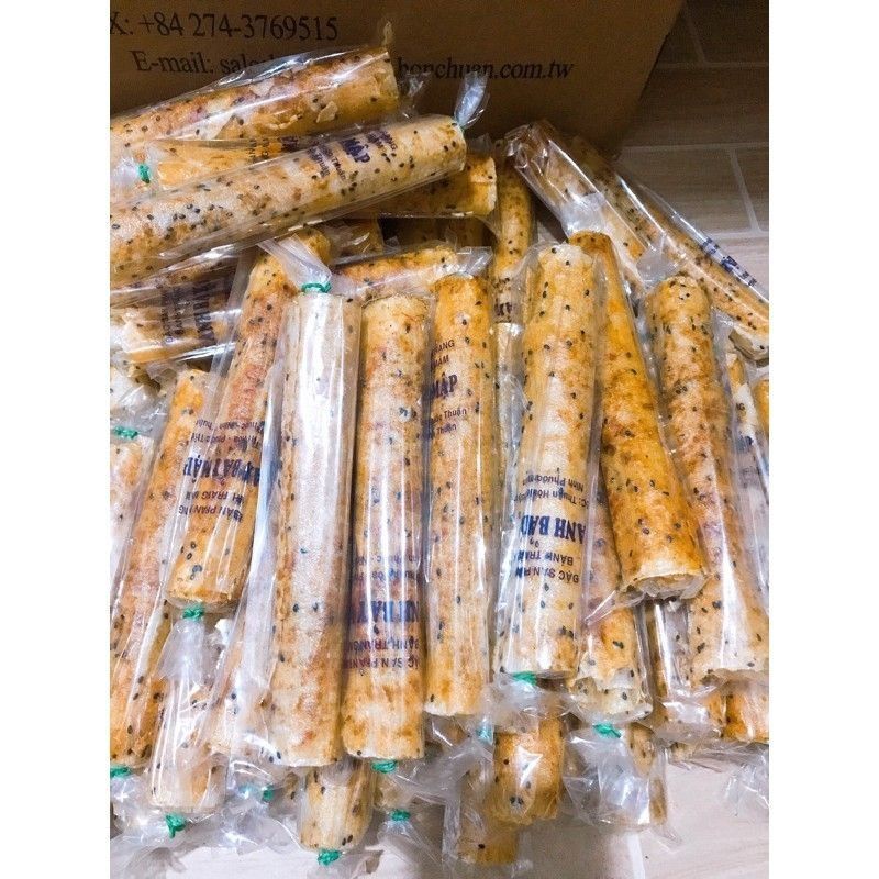 Combo 30c bánh tráng Anh Bảy Mập - bánh nướng cuộn mắm ruốc vị Bò Khô, vị Rong Biển, vị Chà Bông, Vị Khô Gà