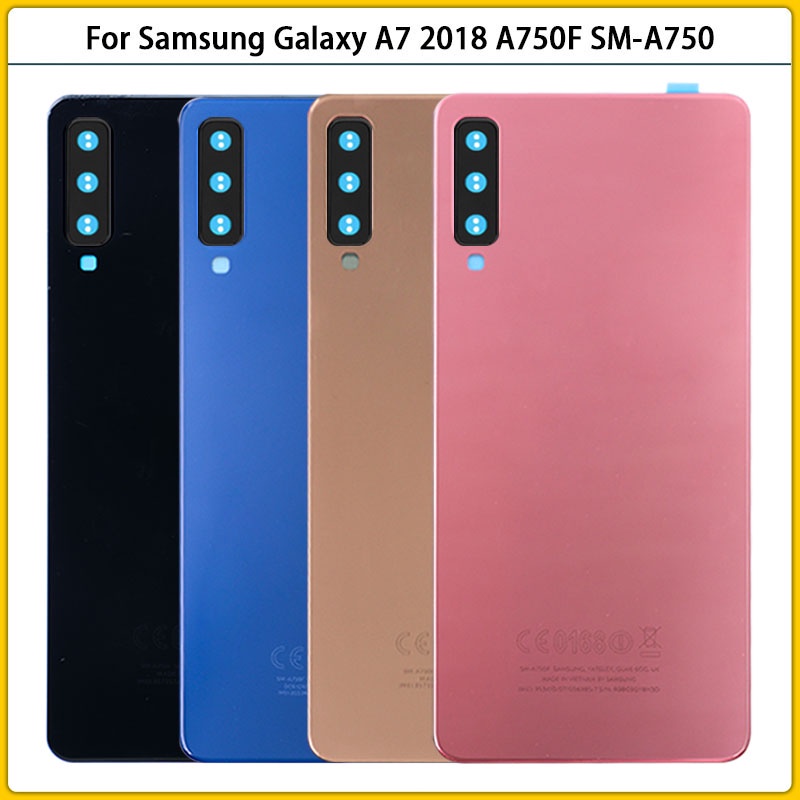 Nắp Lưng Điện Thoại Bằng Kính 3D Dành Cho Samsung Galaxy A7 2018 A750 A750F SM-A750 A750FN A750