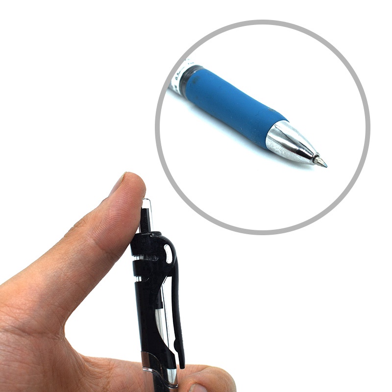 1 Bút Bi Mực Đen/Đỏ/Xanh Có Thể Thu Gọn Ngòi 0.5Mm + 1 Bút Gel