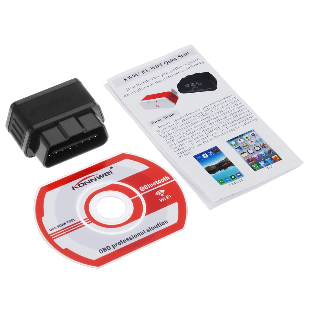 Thiết Bị Chẩn Đoán Lỗi Xe Hơi Konnwei KW903 Icar2 Bluetooth/Wifi elm327 V1.5 Pic18f25k80