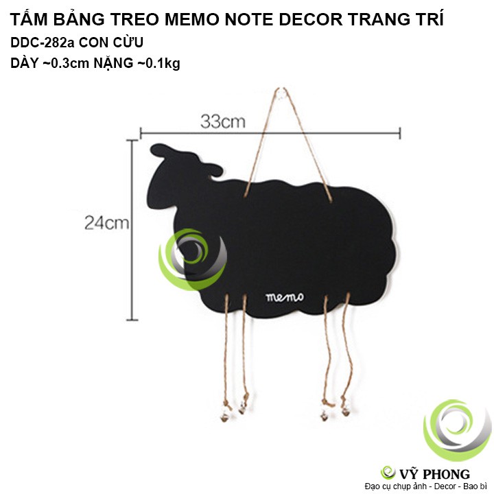 TẤM BẢNG ĐEN GỖ TREO MEMO NOTE CẮT HÌNH CON VẬT BẢNG ĐEN GHI NHỚ DECOR TRANG TRÍ ĐẠO CỤ CHỤP ẢNH SẢN PHẨM DDC-282