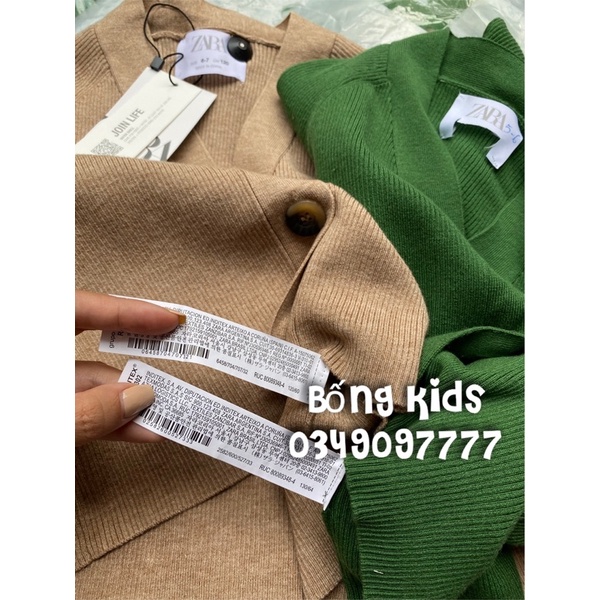 Áo Cardigan Bé Gái Cúc Bản To ZR