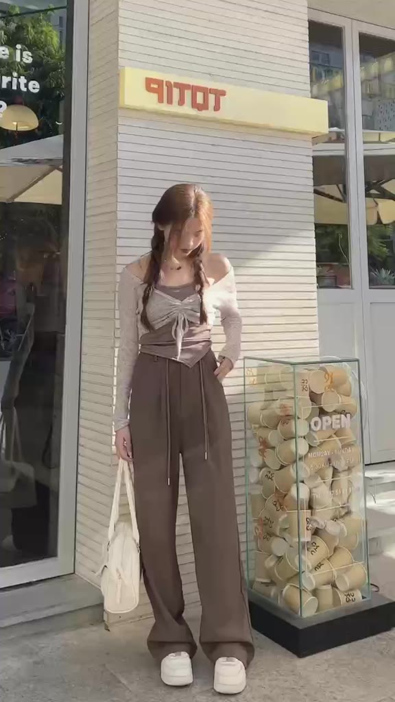 Set Áo Len Croptop Dệt Kim Cardigan Mỏng Mùa Thu [ Hàng có sẵn ship liền hoả tốc] | BigBuy360 - bigbuy360.vn