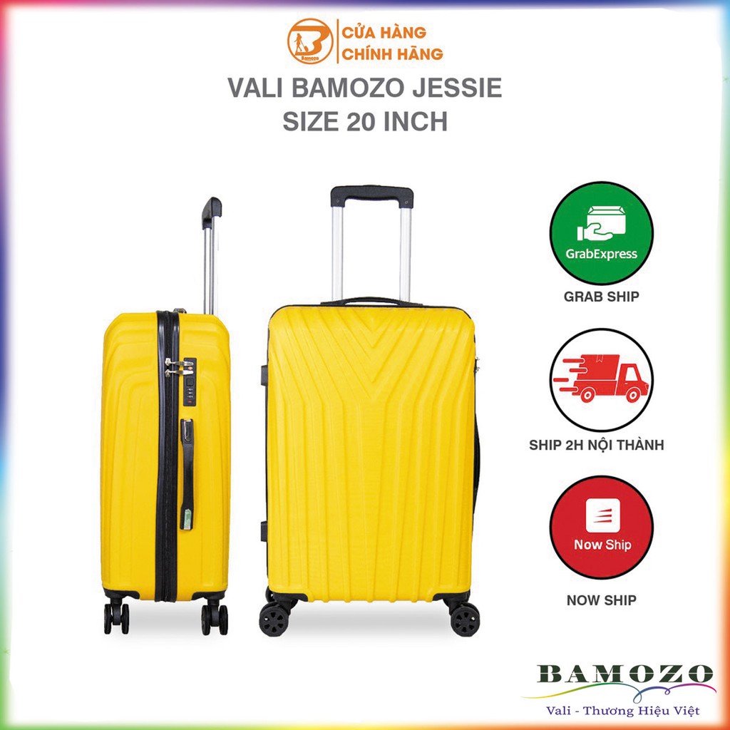 [GIÁ HỦY DIỆT] Vali Du Lịch Khóa Kéo Bamozo Jessie - Vali Size 20inch - Chống Va Đập - Trầy Xước - B