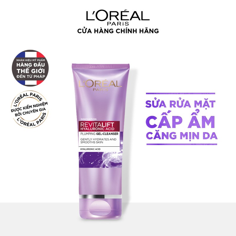 Sữa rửa mặt cấp ẩm L'Oreal Paris Revitalift Hyaluronic Acid 100ml | BigBuy360 - bigbuy360.vn