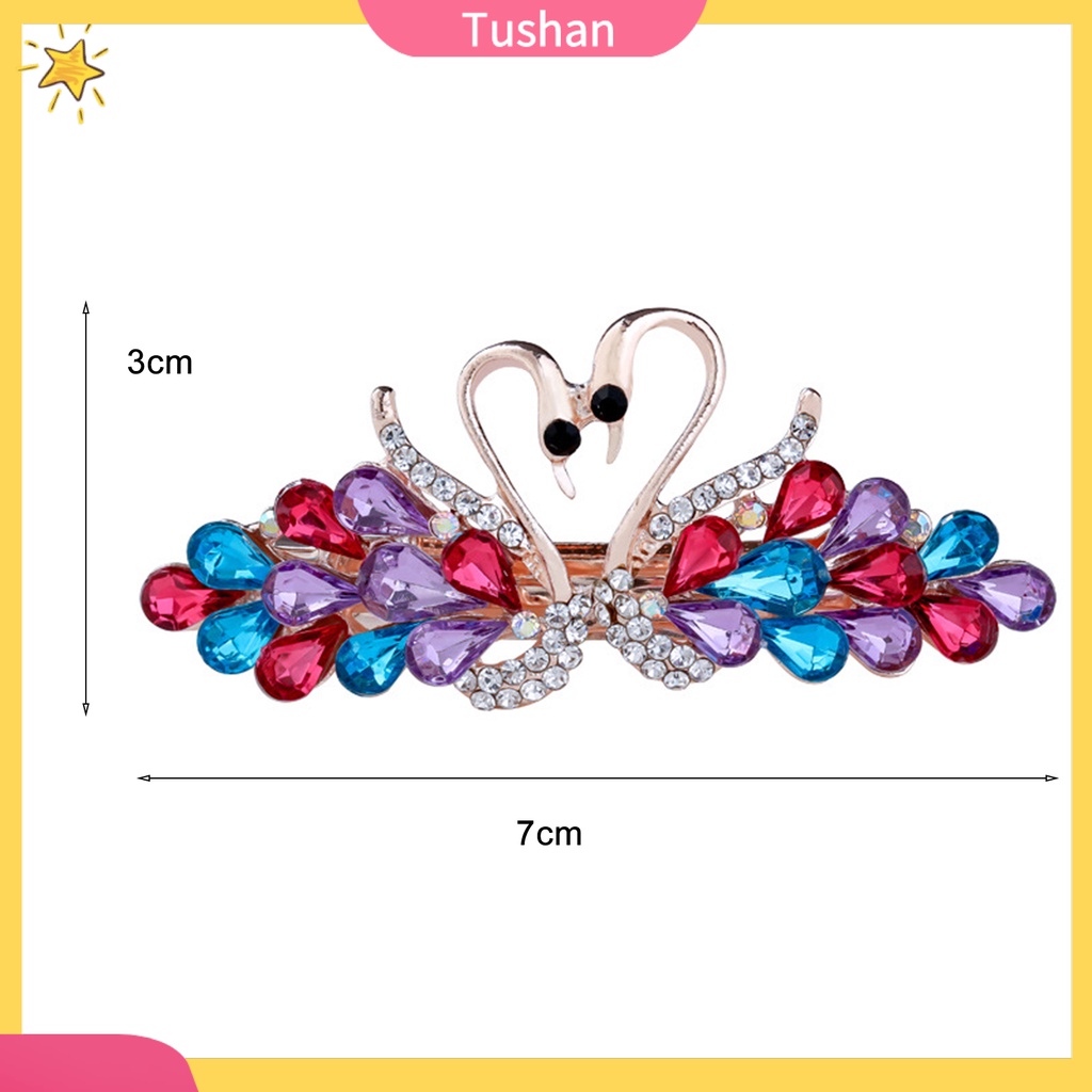 Giá Đỡ Kẹp Tóc Đuôi Ngựa Hình Thiên Nga Tinh Tế Cho Nữ