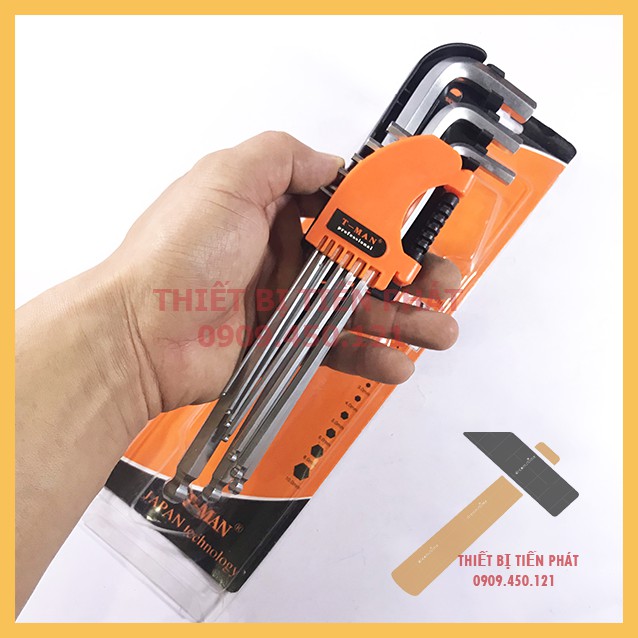 [GIÁ HỦY DIỆT] BỘ LỤC GIÁC BI T-MAN GỒM 9 CÂY CHÍNH HÃNG HỆ MÉT CAO CẤP THÉP CR-V