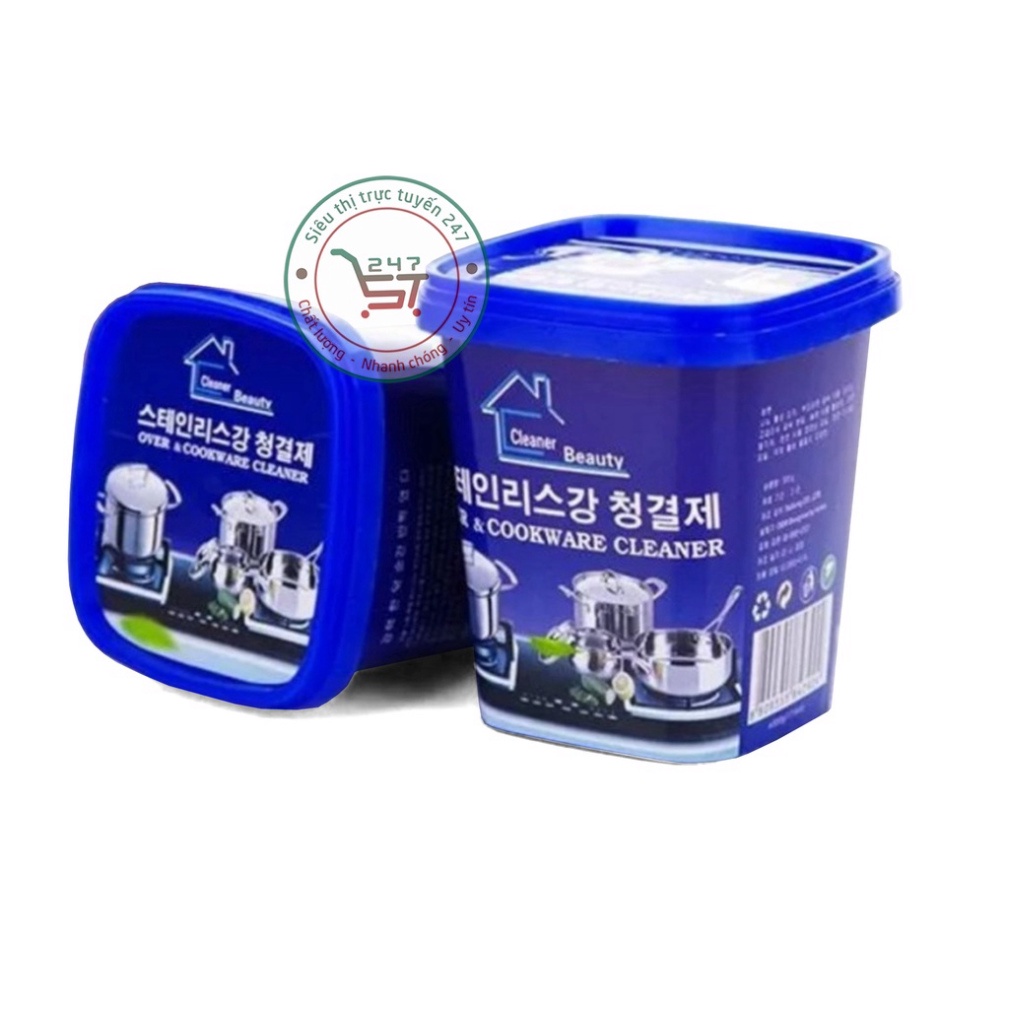 Bột tẩy rửa đa năng Vệ sinh nhà bếp, nhà tắm Bột tẩy trắng xoong nồi, chảo nhập khẩu Hàn Quốc