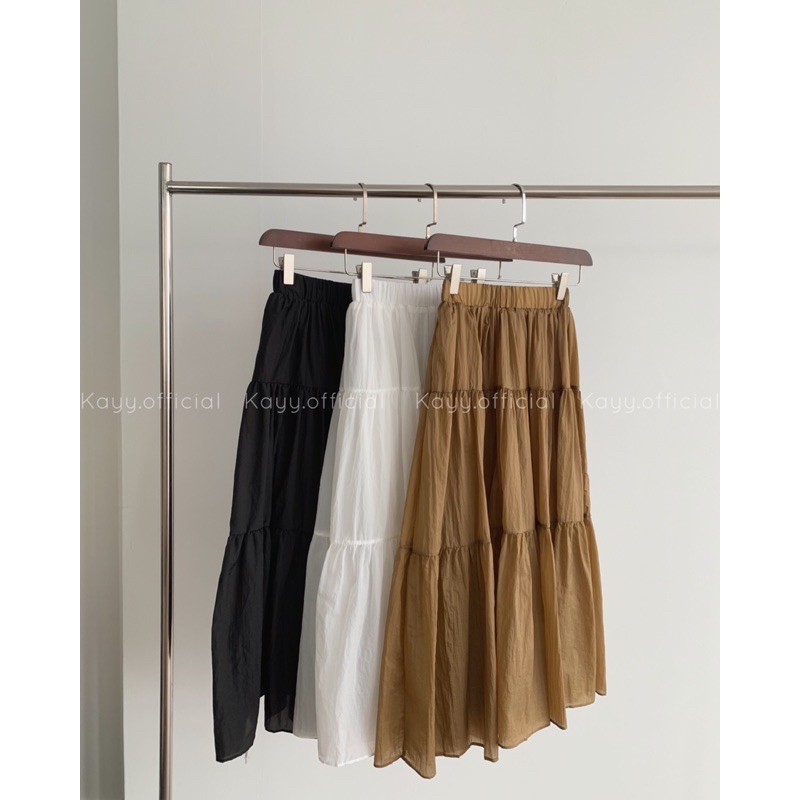 Chân váy xoè voan bóng mờ - Cv3tb