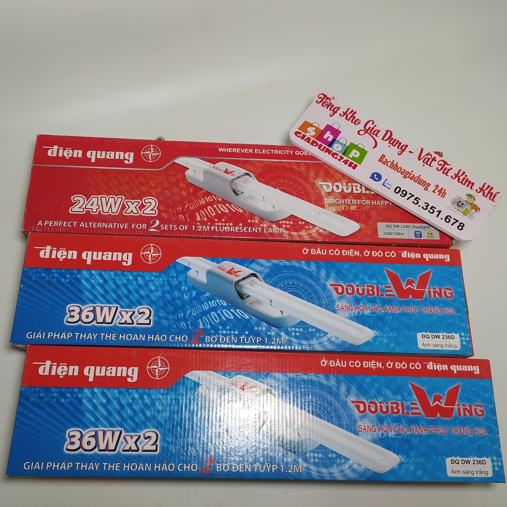 Bóng đèn chữ U DOUBLE WING 24W / 36W thay thế-Giadung24h