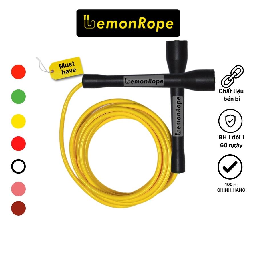 LemonRope Speed - Dây nhảy tốc độ - Dây nhảy thể thao - Chất liệu PVC Vinyl cao cấp, Siêu bền, Chống rối - Màu Đen Vàng