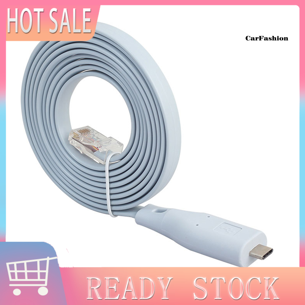 CDNP_6ft USB Type C RS232 to RJ45 Adapter Flat Console Cable for Cisco Router FTDI