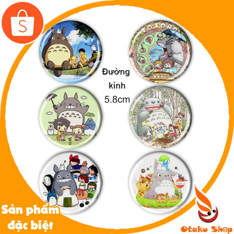 Set 6 Huy hiệu Anime Tonari to Totoro - Otakushop