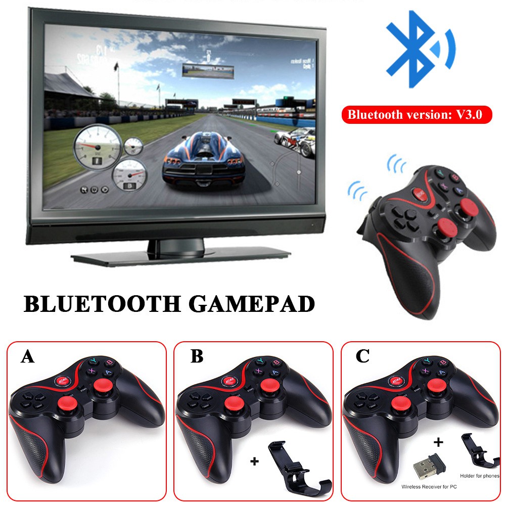 Tay cầm chơi game T3 không dây kết nối Bluetooth S600 STB s3vr