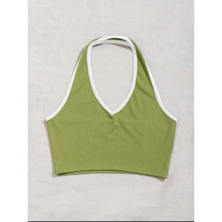 Áo croptop thun mềm buộc cổ (Có ảnh thật)