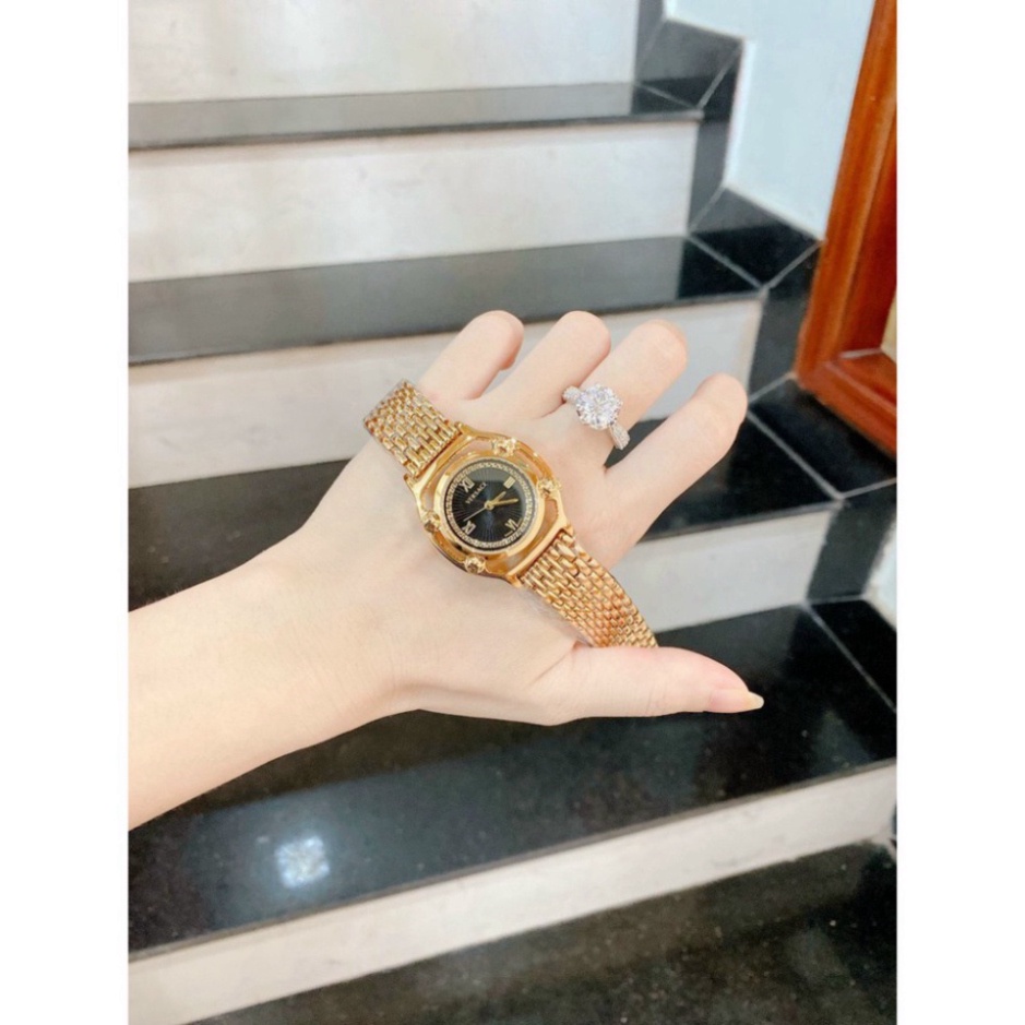 Đồng hồ nữ VERSACE dây kim loại thiết kế tinh tế hợp gu thời trang giới trẻ, chống nước, bảo hành 12 tháng