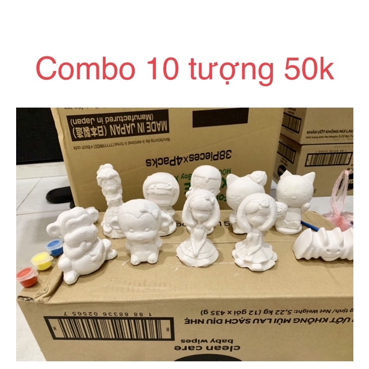 Combo 10 tượng kèm vỉ 8 màu tô