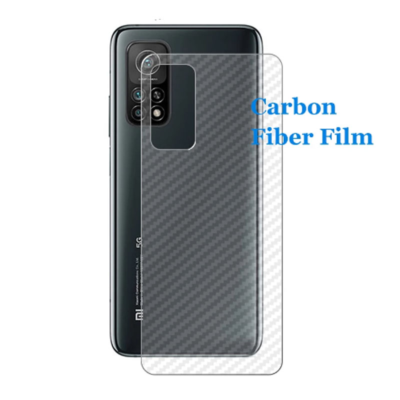 Phim Dán Sợi Carbon Bảo Vệ Mặt Sau Cho Xiaomi Mi 10T Pro Mi A2 10 9 8 Pro Lite Mi 9SE A1 A3 POCO X3 NFC
