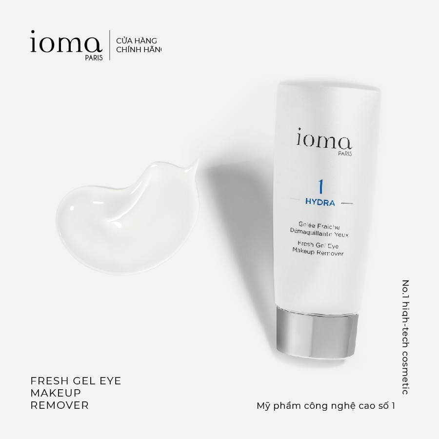 Gel tẩy trang mắt IOMA PARIS Fresh Gel Eye MakeUp Remover 110ml