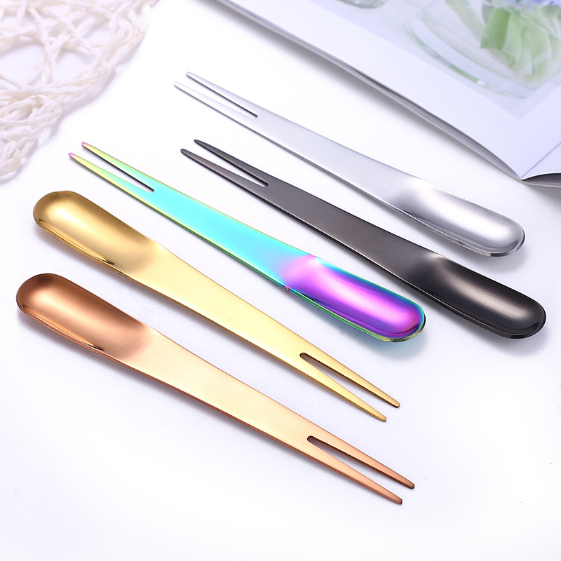 Bộ Muỗng Nĩa Ăn Trái Cây Bằng Thép Không Gỉ Đa Năng