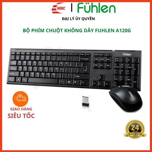 Bộ phím chuột không dây Fuhlen A120G - Hàng chính hãng NINZA, bảo hành 2 năm