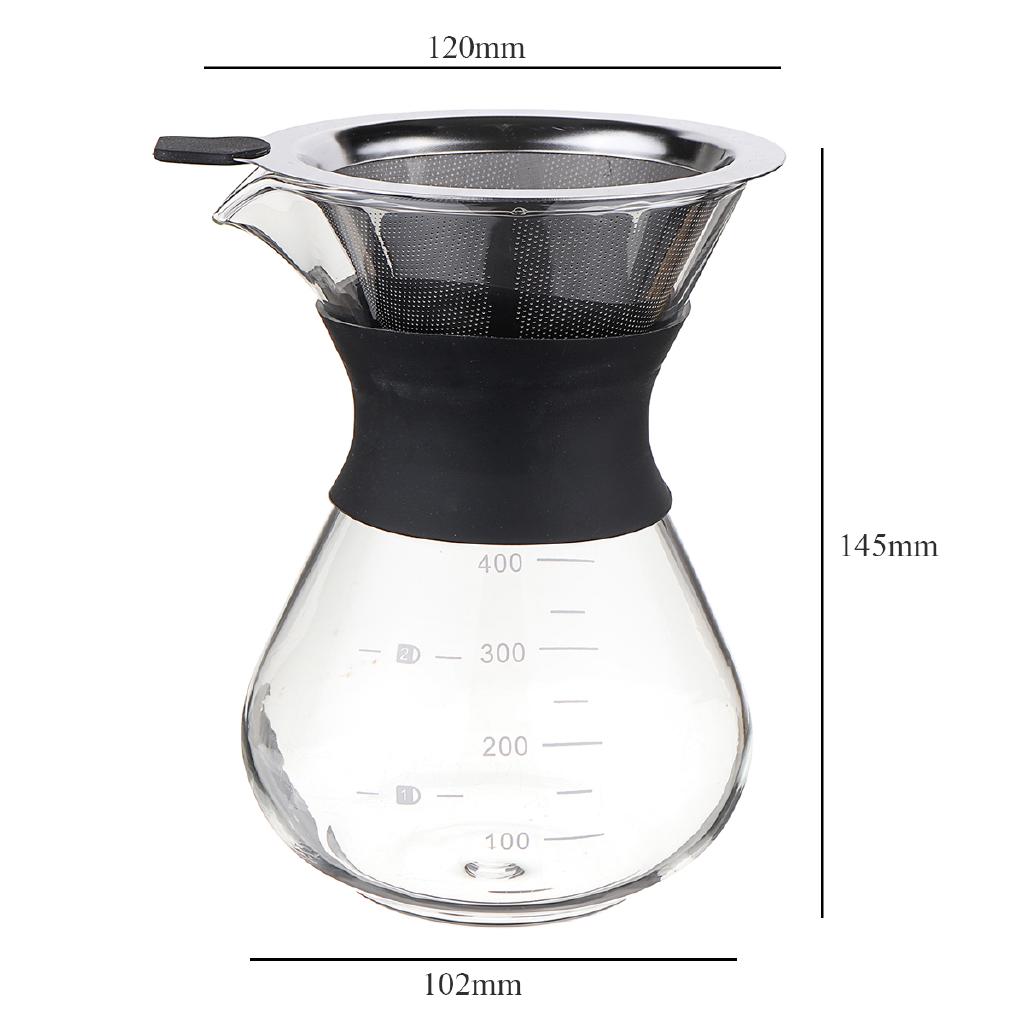 Bình pha cà phê thủy tinh 200 / 400ml