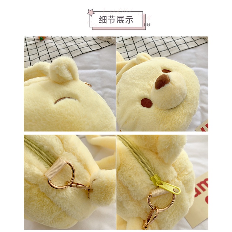 Túi đeo chéo gấu bông nữ cute Hình Gấu Nhồi Bông Dễ Thương Dùng Làm Quà Tặng Sinh Nhật Cho Bạn Gái