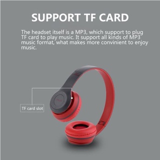 Tai Nghe Headphone Bluetooth chụp tai không dây P47, Âm Thanh Cực Đỉnh, Học Online-Gaming ( Có Khe Cắm Thẻ Nhớ)/Max