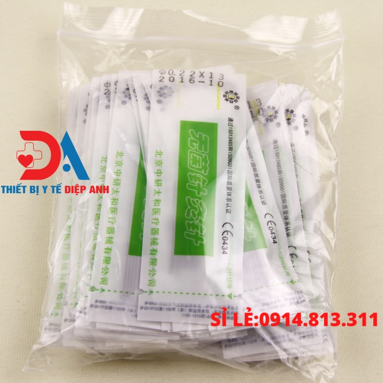 { HOP 500 KIM } Kim châm cứu Thái Hòa THÉP Y TẾ HÀN QUỐC- Kim châm cứu túi vô trùng