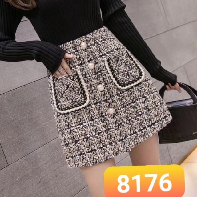 Chân váy dạ đính ngọc kiểu dáng công sở . | BigBuy360 - bigbuy360.vn