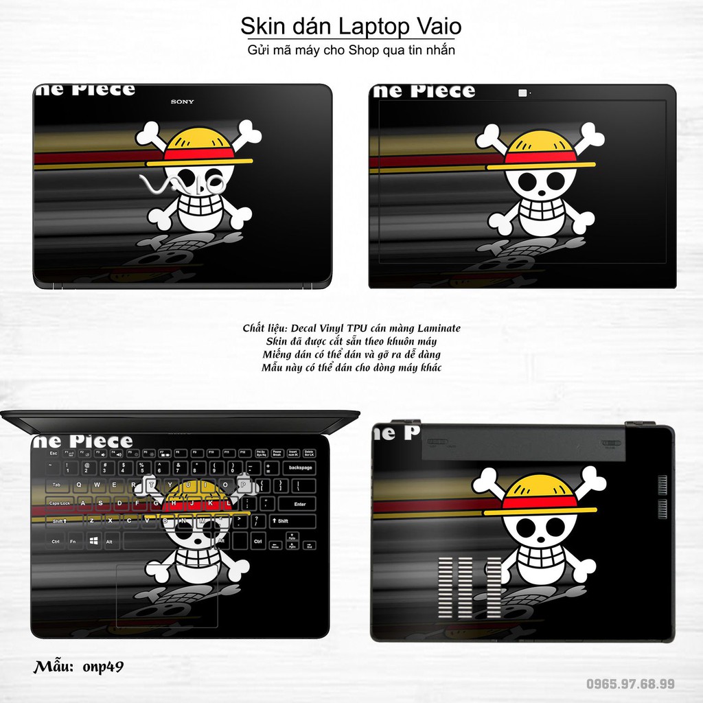 Skin dán Laptop Sony Vaio in hình One Piece _nhiều mẫu 25 (inbox mã máy cho Shop)