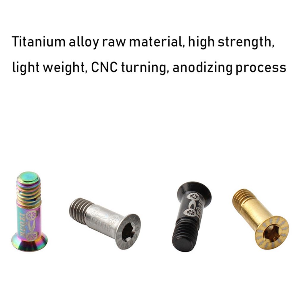 Bộ 1 / 2 cái ốc vít M5 16x7.7x5mm bằng hợp kim titan 4 màu chuyên dụng cho bánh xe đạp leo núi