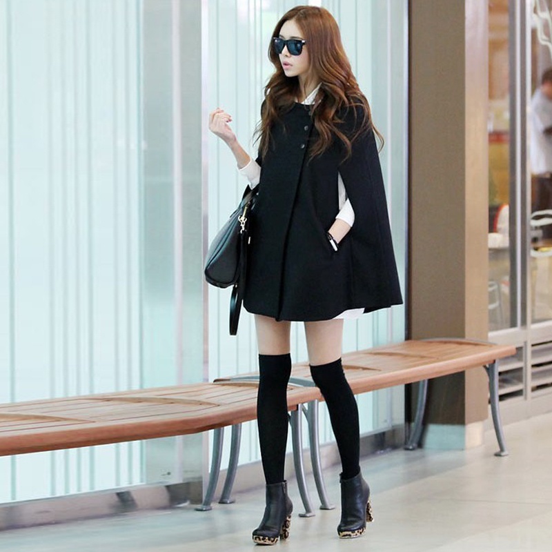 Áo choàng dáng dài rộng thời trang mùa đông chất lượng cao cho nữ
