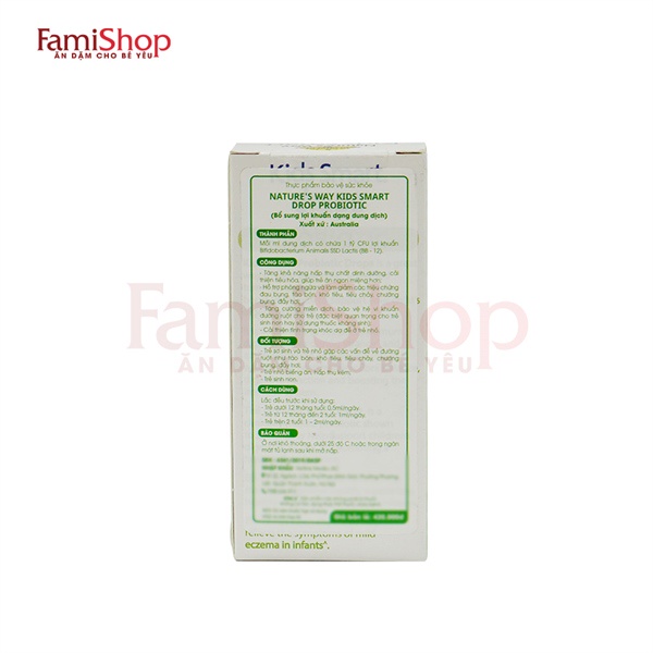 FamiShop Thực phẩm bổ sung men vi sinh cho bé dạng nước Nature's Way 20ml