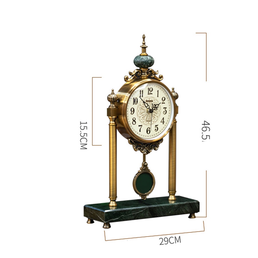Đồng hồ để bàn quả lắc, phong cách châu âu, đồng hồ đê bàn đẹp