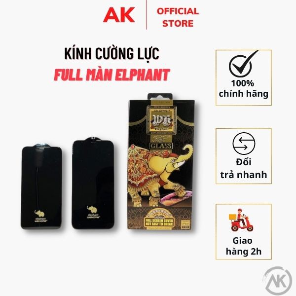 Kính Cường lực ELEPHANT chính hãng WK - Nobox  Chống va đập Phiên bản nâng cấp của Kingkong