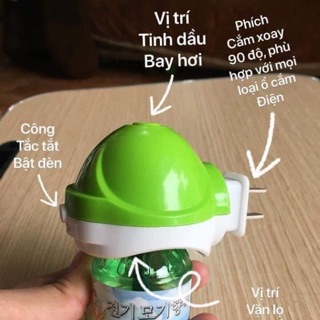 đèn đuổi muỗi xông tinh dầu hàn quốc