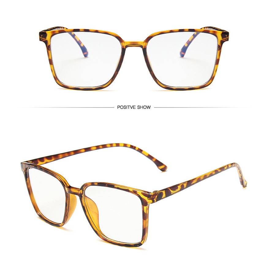 Gọng kính cận nam nữ nhựa dẻo siêu bền, vuông to