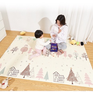 Thảm xốp xpe cho bé gấp gọn tấm lót trải sàn 2 mặt chống thấm chống trơn đẹp phủ silicon 1m8-2m có kèm túi Hàn Quốc