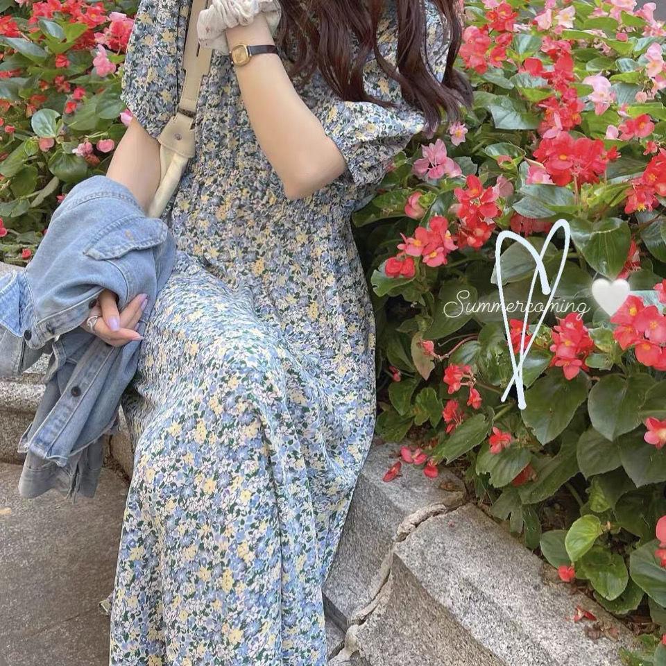 Đầm Hoa Tay Ngắn Thời Trang Dành Cho Nữ