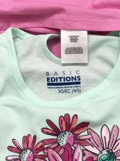 Áo thun bé gái Basic Editions