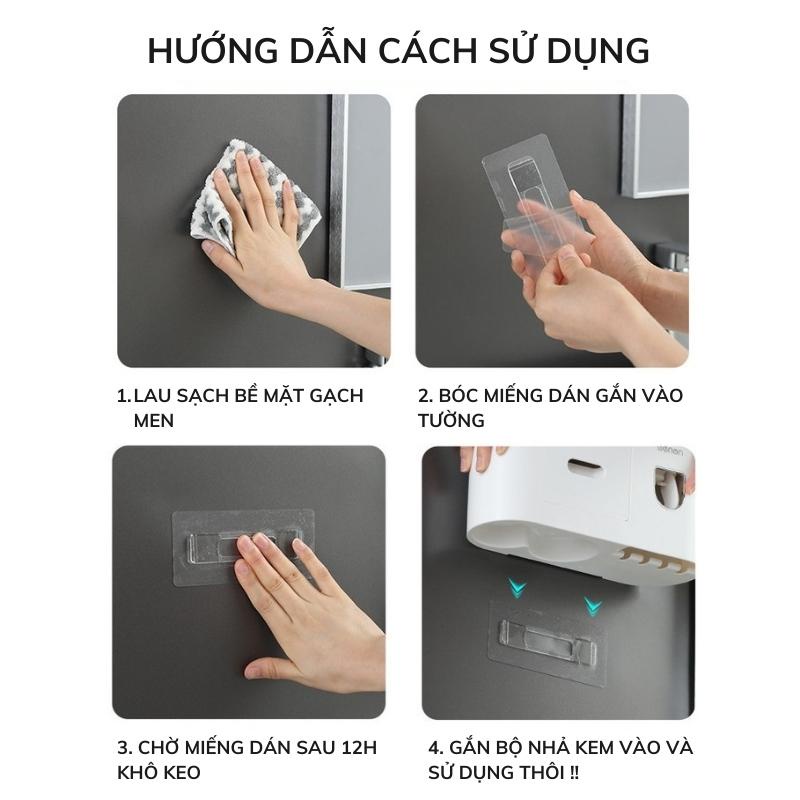 [VIP] Bộ Nhả Kem Đánh Răng Ecoco Tự Động, Kệ Để Đồ Phòng Tắm Cao Cấp