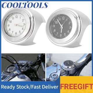 Cooltools Đồng hồ kim loại gắn tay lái xe mô tô cao cấp 22-25mm