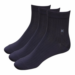 Combo 3 đôi vớ nam cotton màu đen công sở DonaKein