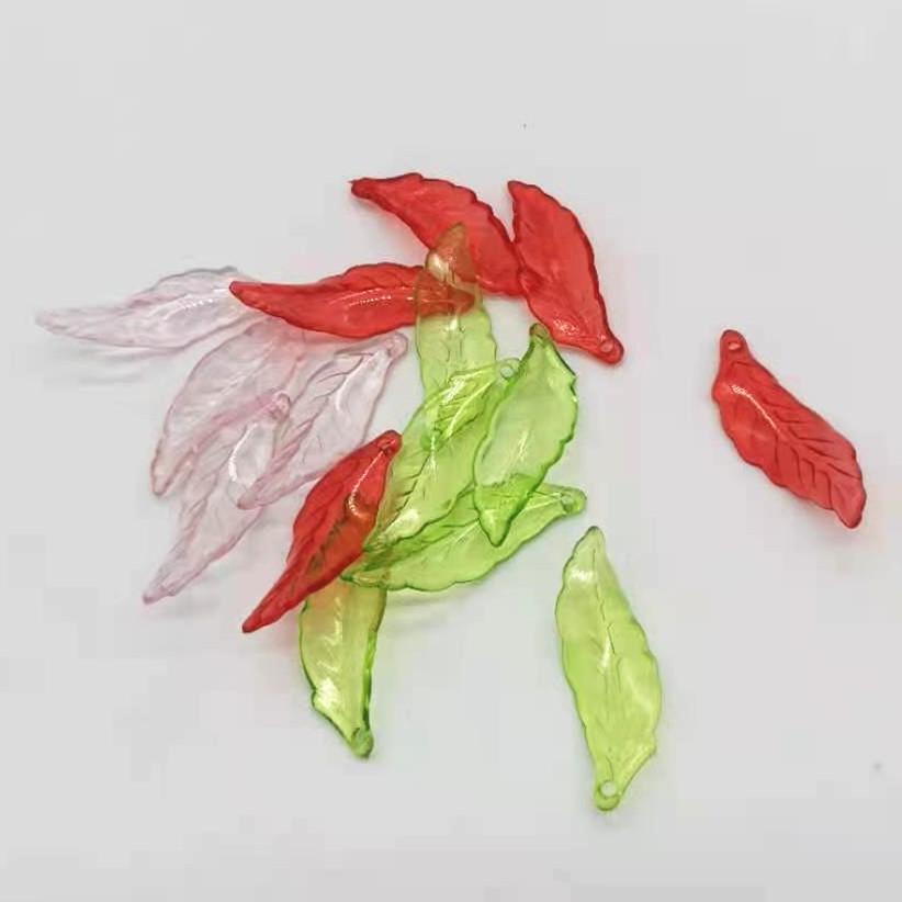 Set 100 Hạt Xâu Chuỗi Hình Lá Làm Trang Sức 29x10mm sp105