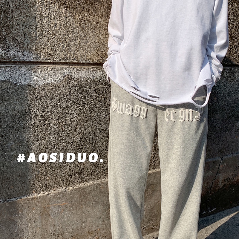 Quần Dài Thể Thao In Chữ Phong Cách Hip Hop Mỹ TF1 Thời Trang Cho Nam