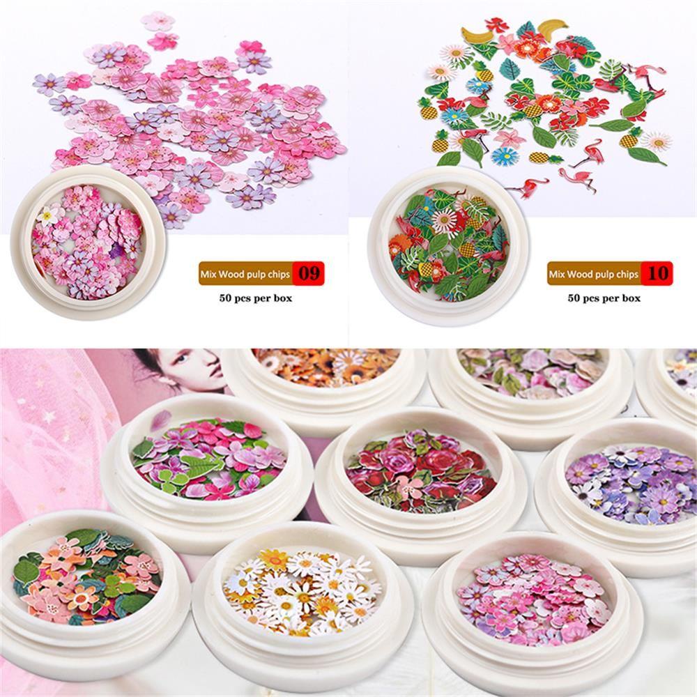 Hộp Kim Tuyến Hoa Hồng Trang Trí Móng Tay Lãng Mạn