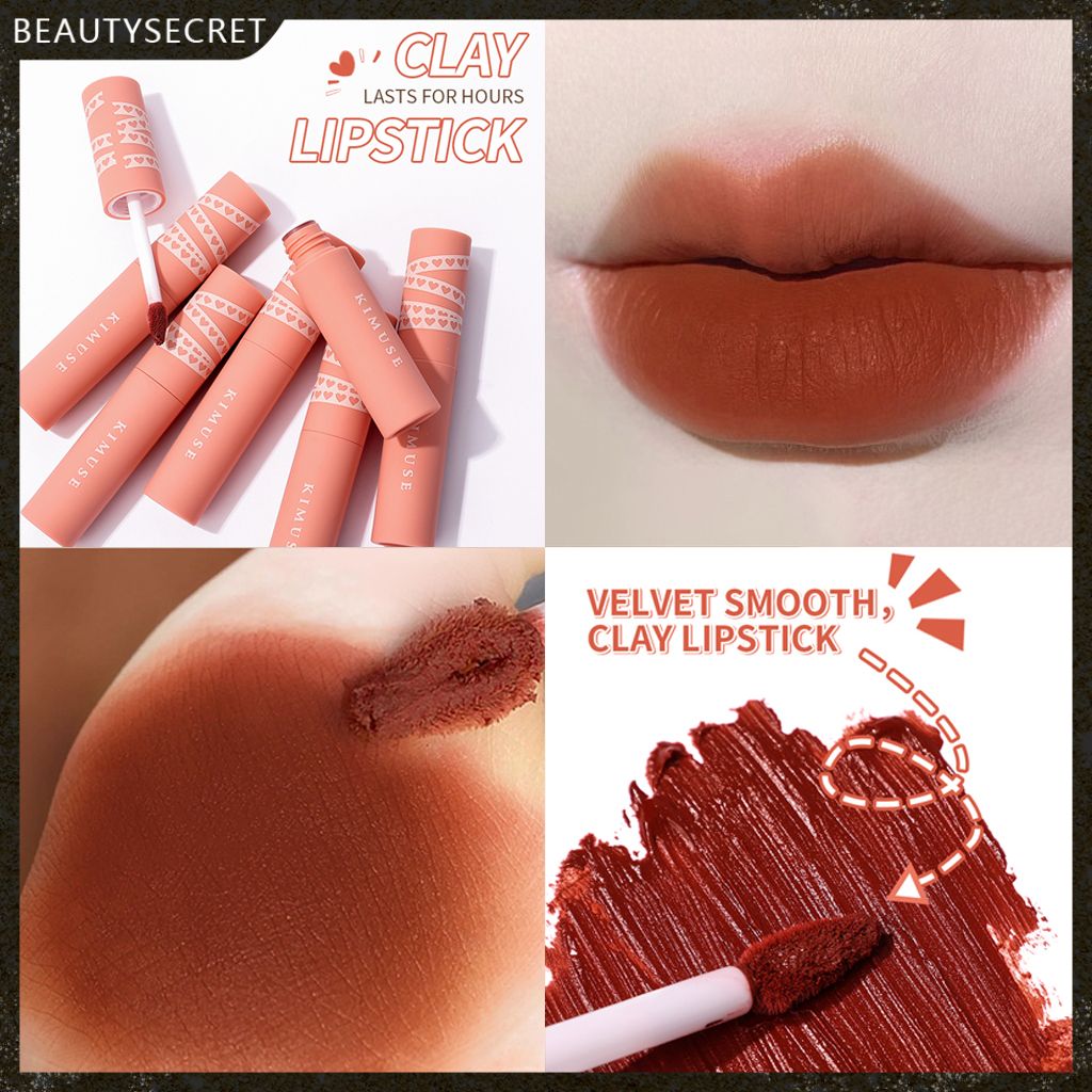 (Hàng Mới Về) Son Sáp Kimuse Tông Nhung Lì Chống Nước Chống Dính Lâu Trôi