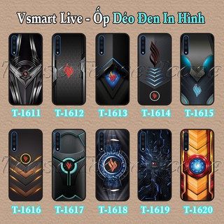 Ốp lưng Vsmart Live dẻo đen in hình Logo Vsmart Thiết đẹp và chất